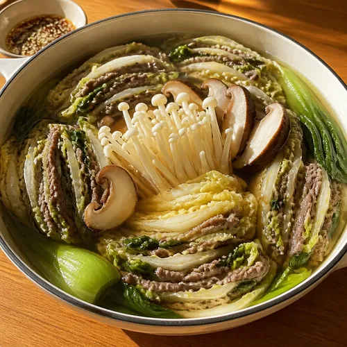 2000ウォンのラーメンスープだけで(ミルフィーユ鍋)