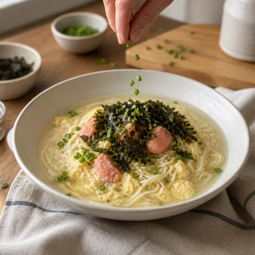 明太子の花そうめん