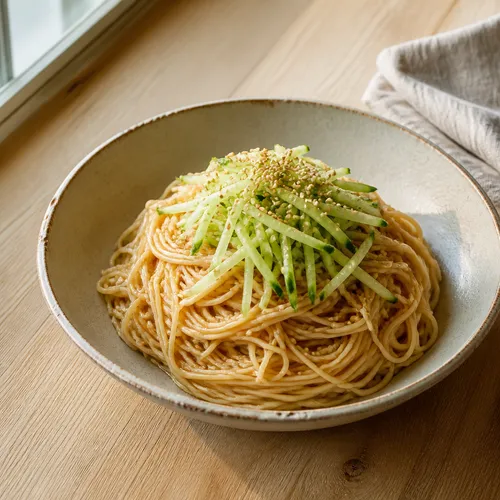 コを叩く香ばしい醤油ビビン麺