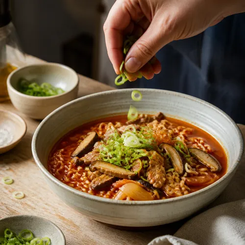 ラーメンで作る火の香り豚肉チャンポン