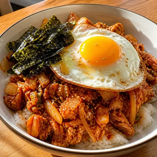 김밥천국 스타일 참치김치덮밥