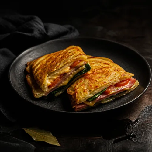 じゃがいも1つで作るカリッと卵の折り畳み焼き