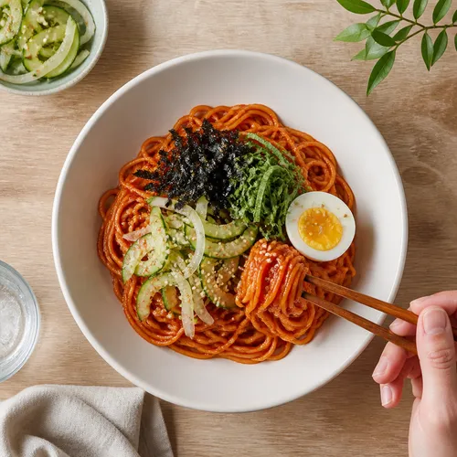 韓食名人の甘酸っぱいビビン冷麺