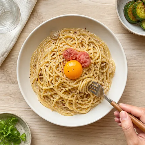 明太バターのワンパンパスタ