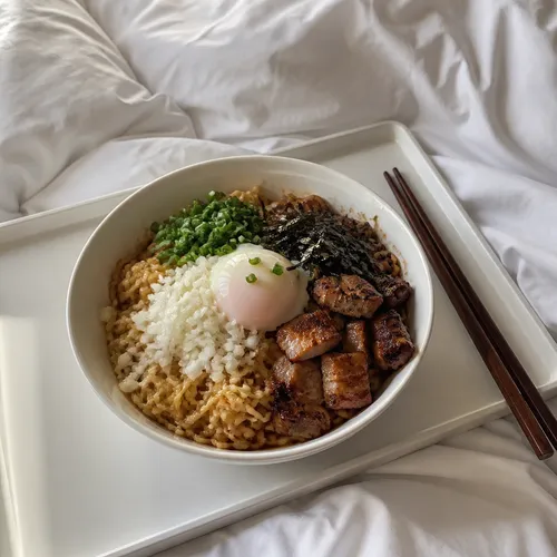 라면 아부라소바 (기름 비빔면)