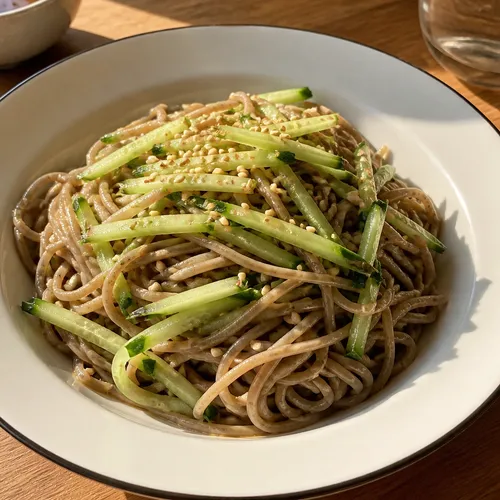 エゴマ油きゅうり冷麺