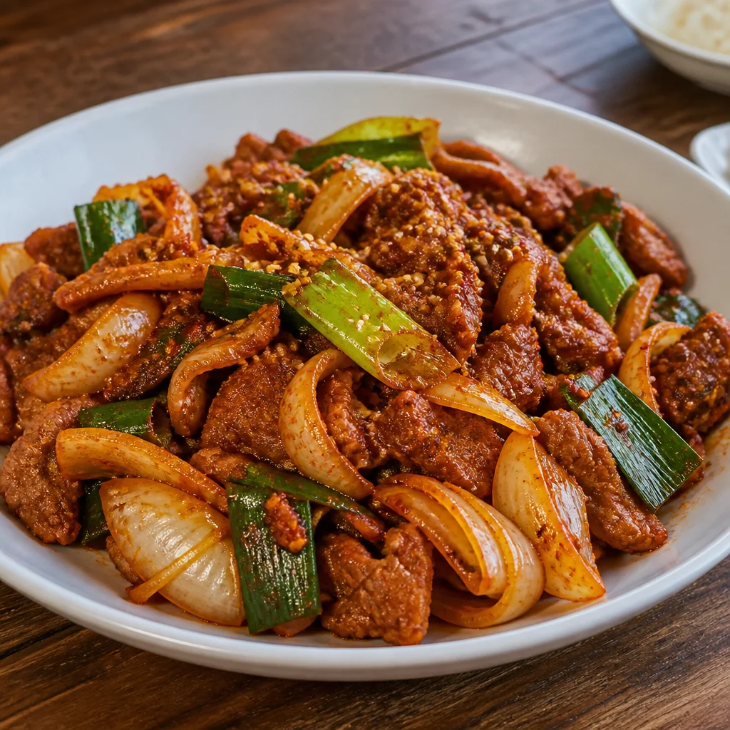 タクシー食堂の秘伝 チェユッポックム(豚肉のコチュジャン炒め)