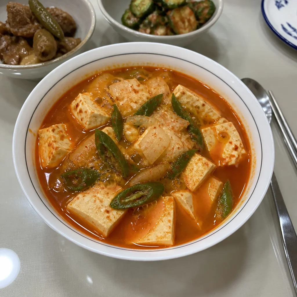 5分で超簡単ピリ辛豆腐チゲ