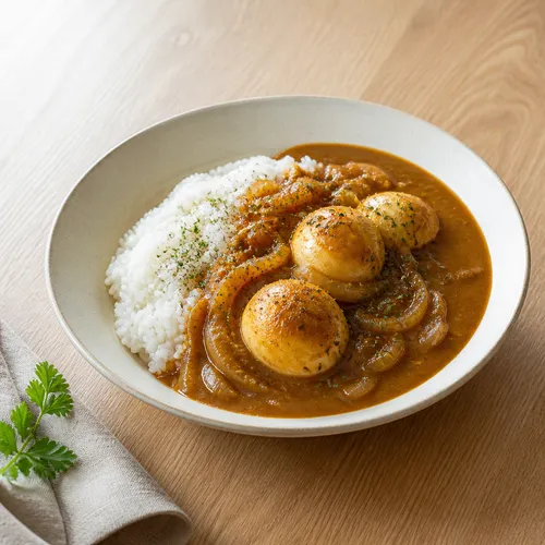 焼き卵カレー丼