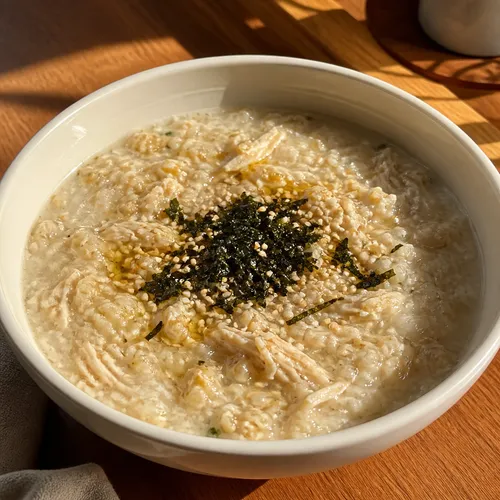 オートミールの鶏がゆ