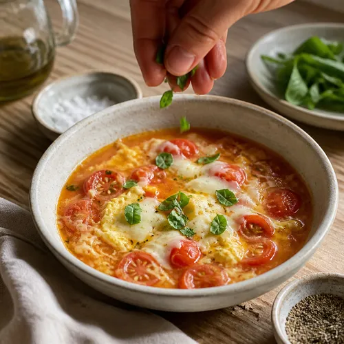 초간단 토마토 계란 스프