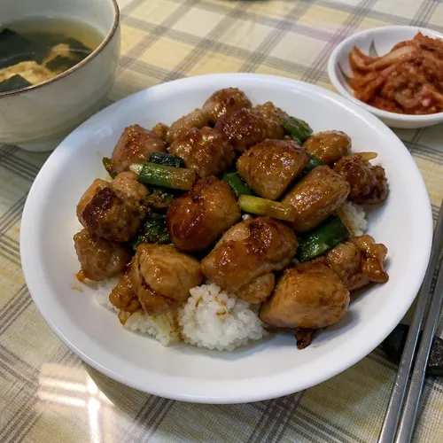鶏肉のっけご飯
