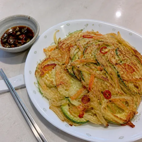 韓国かぼちゃとじゃがいもの千切りチヂミ