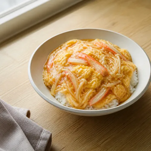 イ・ヨンボクのカニカマ卵丼（天津飯）