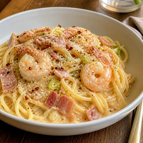 ワンパンクリームパスタ