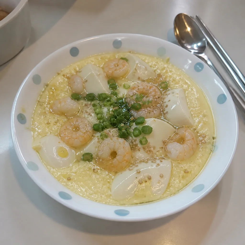 おぼろ豆腐の卵蒸し