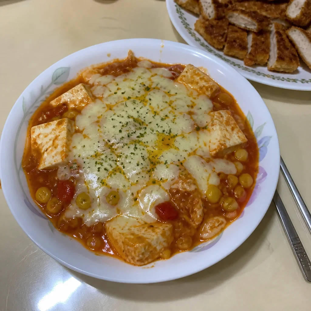 キムチピザ豆腐