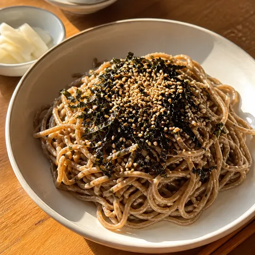 ごま油の冷たいそば