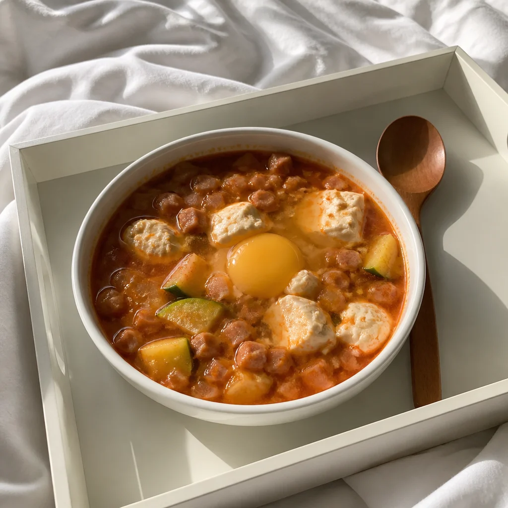 スパムの純豆腐チゲ