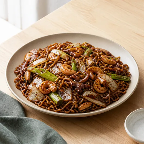 インスタントラーメンで作る超簡単チャンポンジャージャー麺