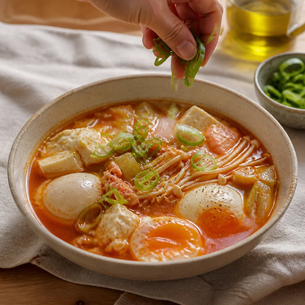 明太子おぼろ豆腐チゲ