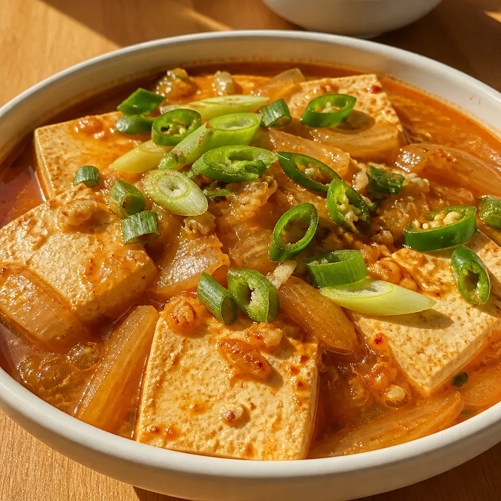 マッコムハン トゥブジョリムチゲ(豆腐の煮込みチゲ)