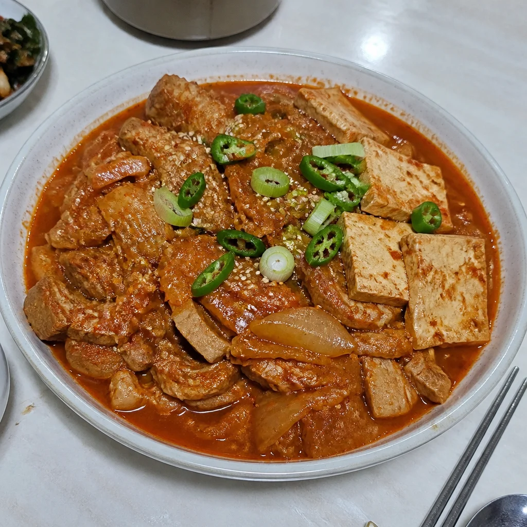 業務用風 豚肉キムチ蒸し