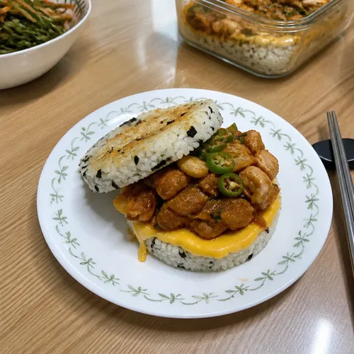 チーズタッカルビご飯バーガー