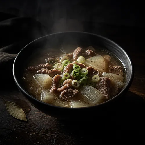 超簡単！牛バラ薄切り肉と大根のスープ