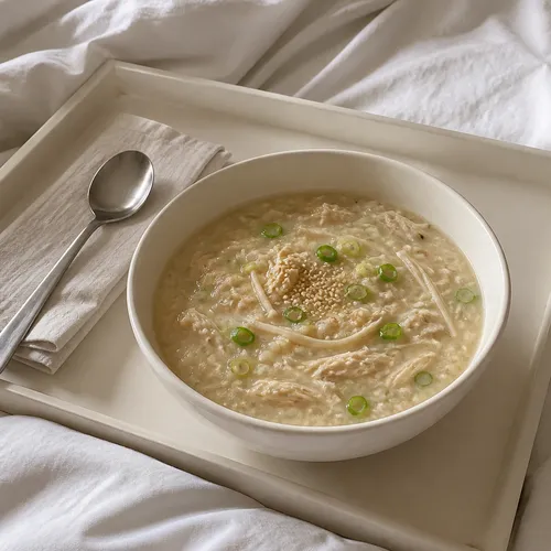 豆乳オートミール鶏がゆ