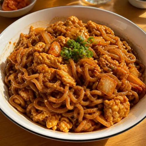 キムチ炒め入りチャパゲティ