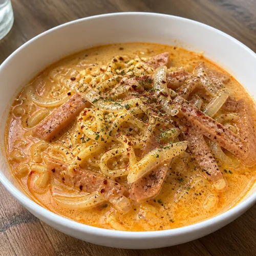 ピリ辛シーフードクリームうどん（ヌグリラーメン活用）