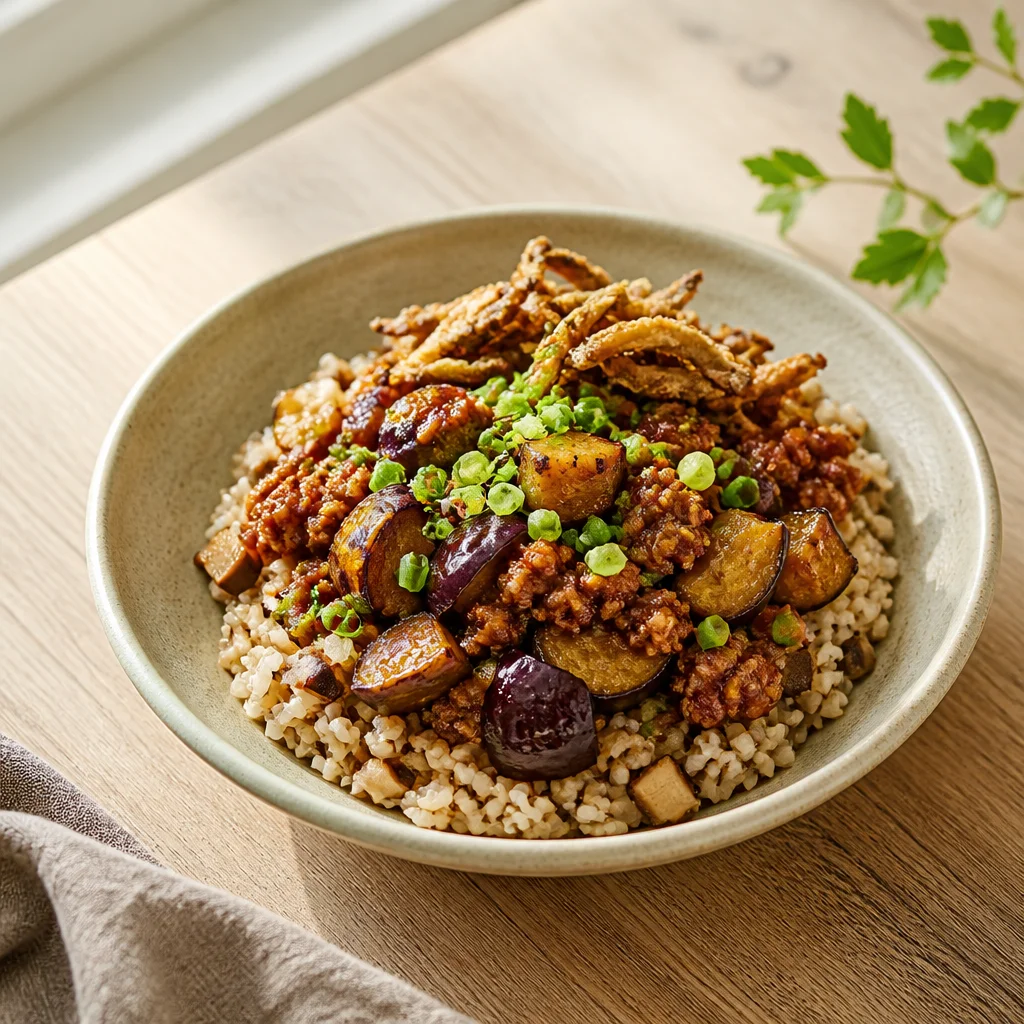 ナスの釜飯