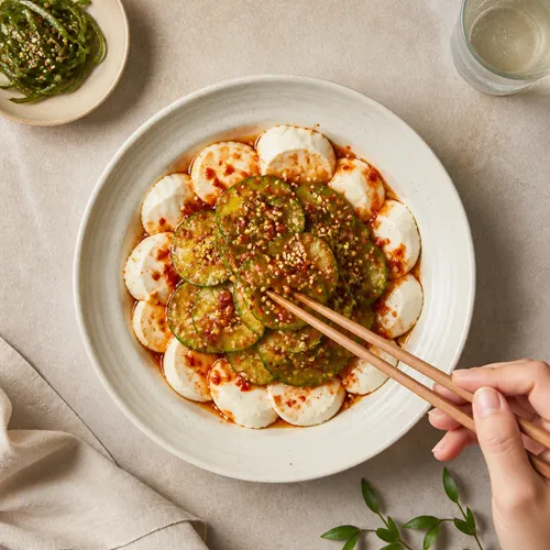 血糖値が気になるダイエット用 おぼろ豆腐ときゅうりのビビンバ（オドゥビ）