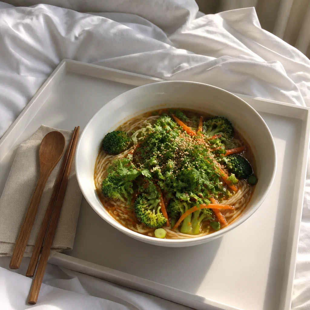さっぱり春野菜のワンポット麺