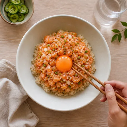 チョンダムドンスタイル サーモンタルタル丼