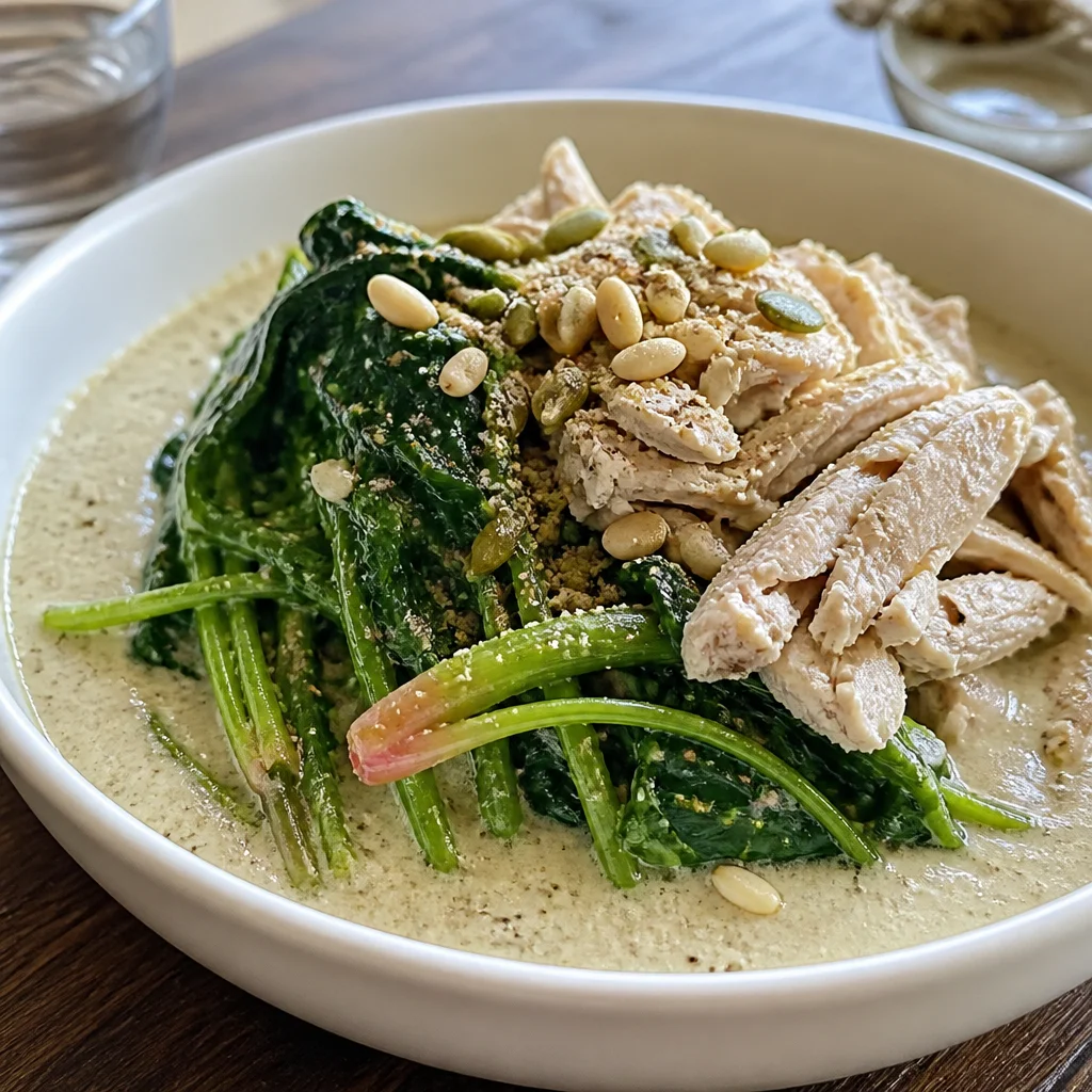 ムン・ジョンヒのシムチョ(ほうれん草)の白湯煮