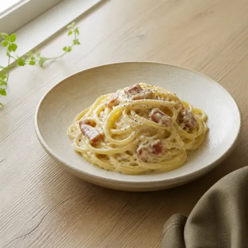 テラオカのダブル卵ソースで作るカルボナーラ