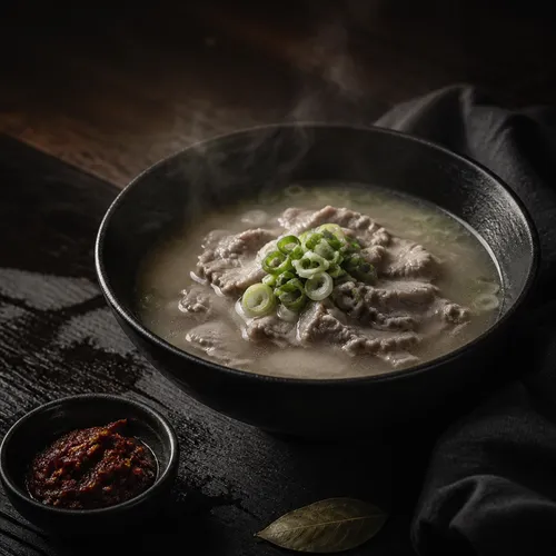 豚もも肉の豚骨スープ