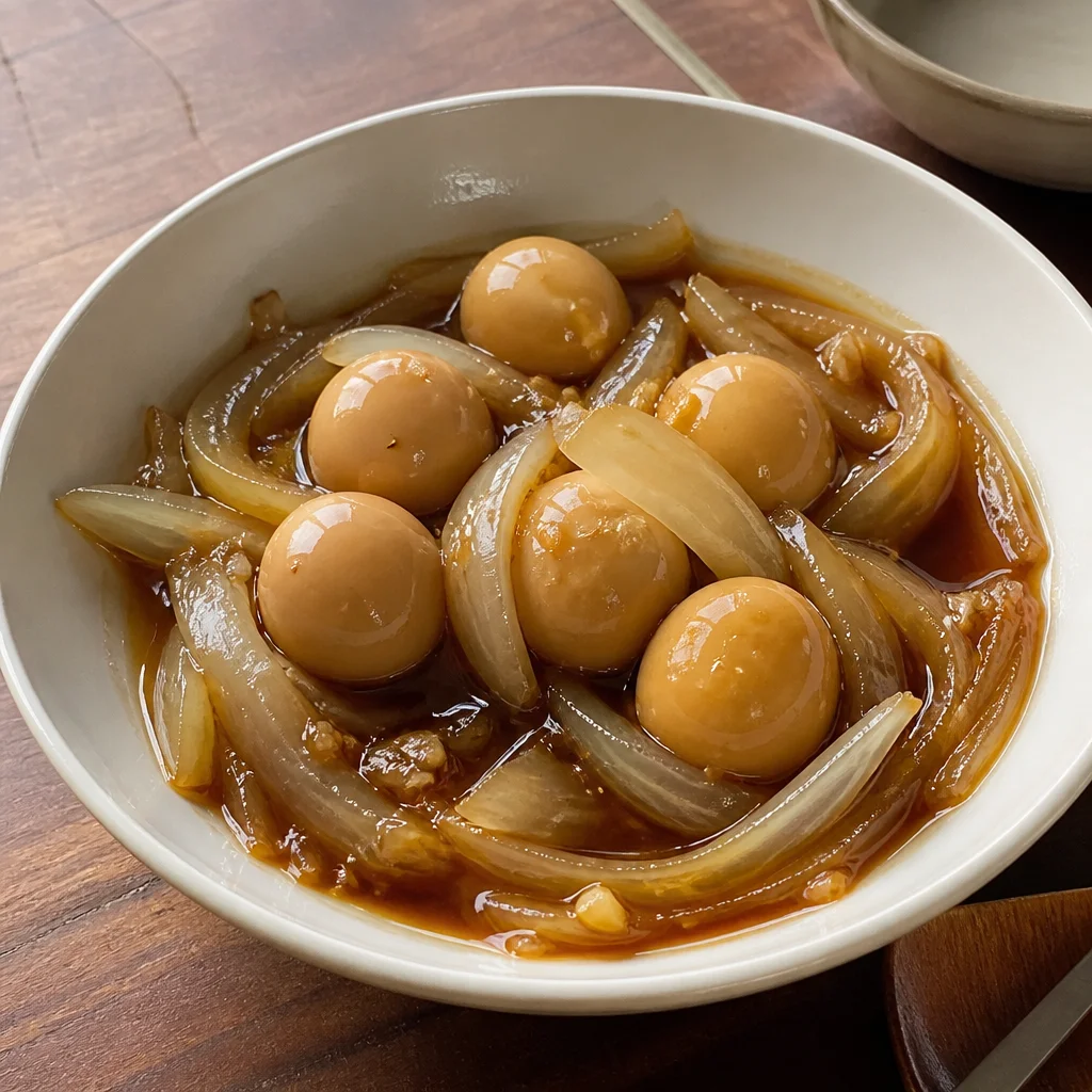 給食の達人風 もちもちうずらの卵の煮物