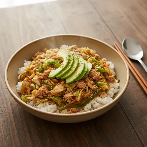キャベツツナご飯