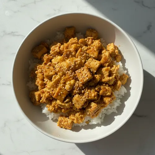 豆腐と卵のっけご飯