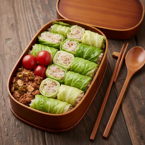 キャベツの包みご飯弁当