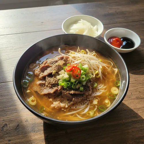 牛バラ薄切り肉のライスヌードル