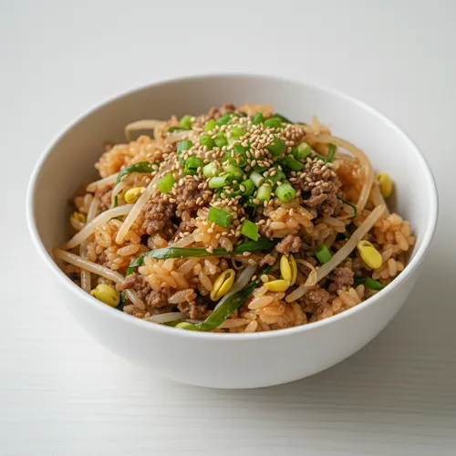 牛肉と大豆もやしのビビンバ