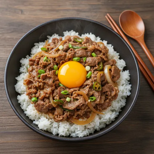 牛バラ薄切り肉のっけご飯