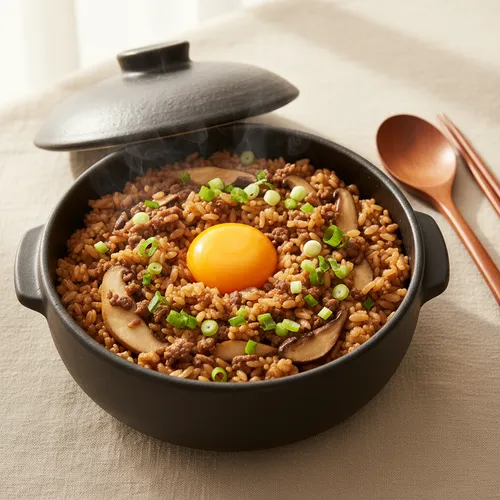 ソゴギソッパプ（牛肉の石焼ビビンバ風ご飯）