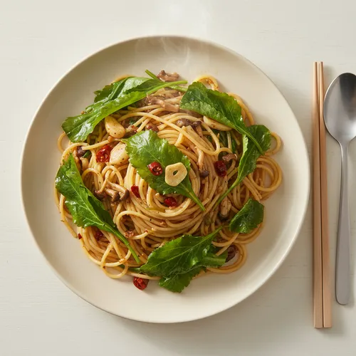 セリのパスタ アーリオ・オーリオ