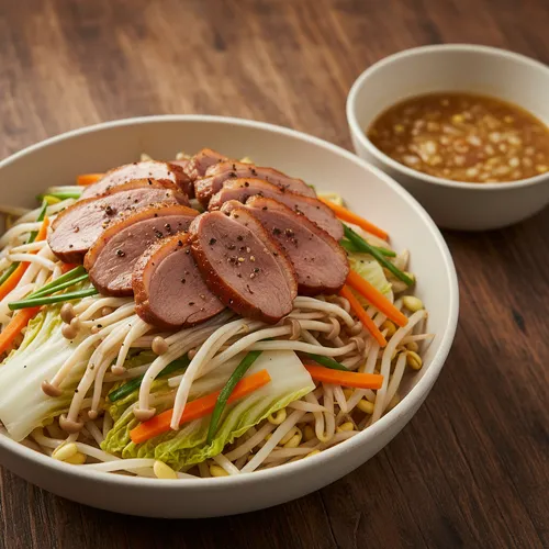 鴨の燻製と野菜の蒸し物 ミールプレップ