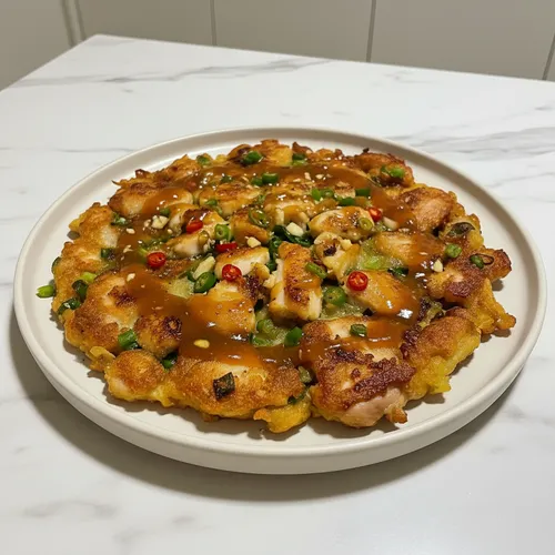 パダクジョン（ネギと鶏肉のチヂミ）